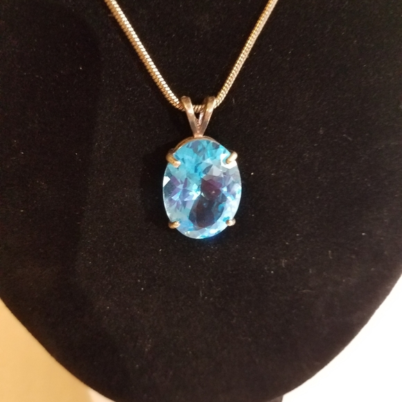 Blue necklace j368 - Picture 5 of 7